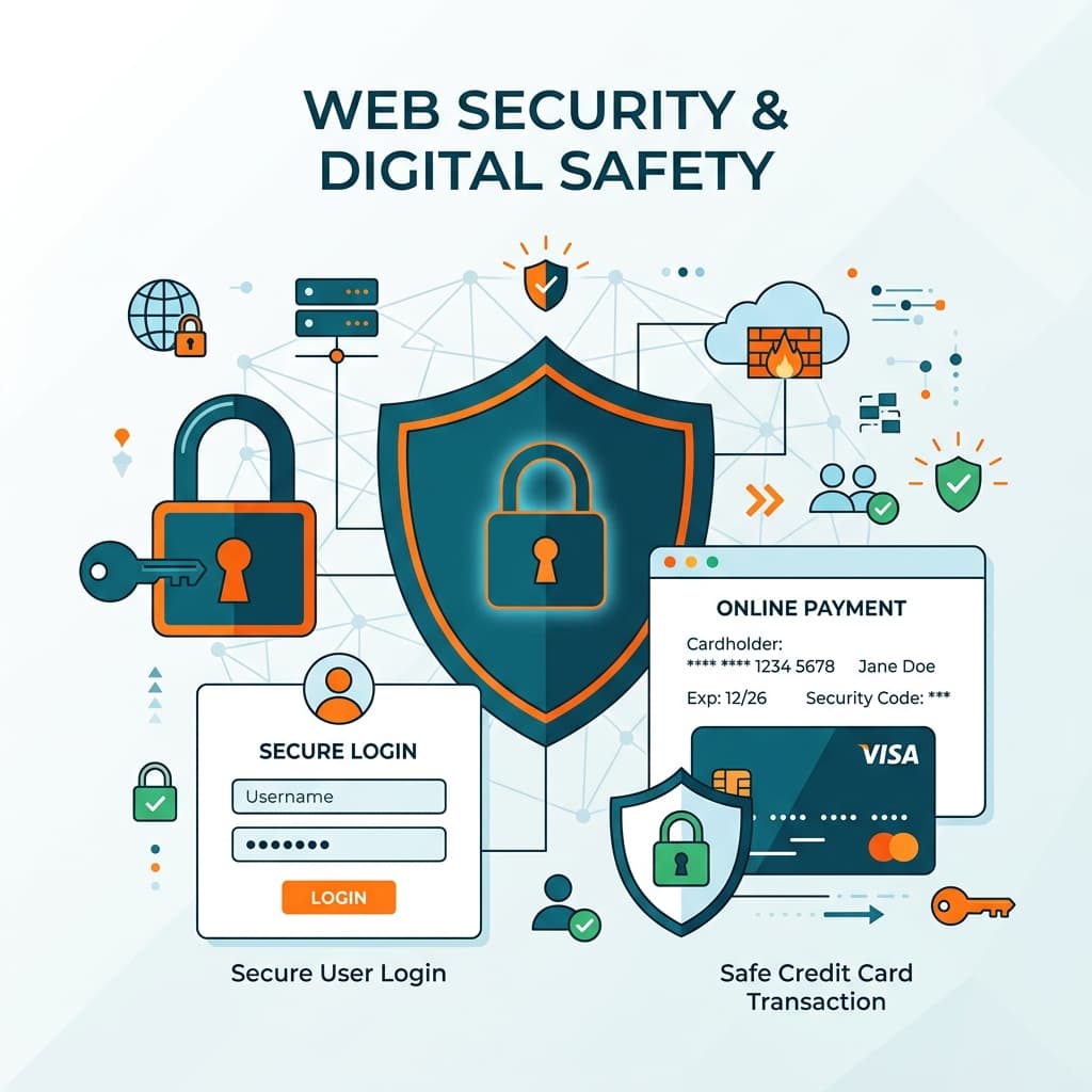 Code Collect Web Security & Digital Safety Illustration